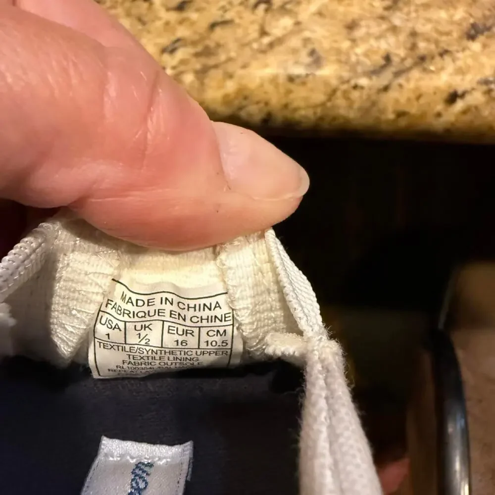 Ralph lauren baby white canvas shoes